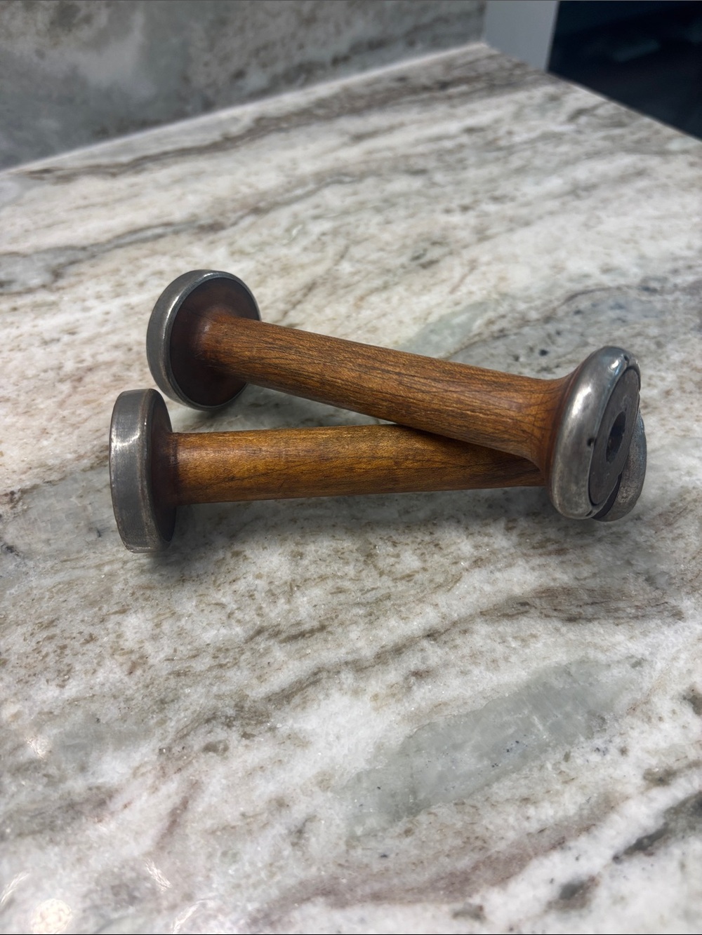 Wood and Metal vintage spools